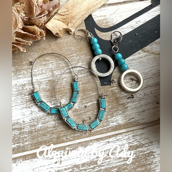 Alquimia Jewelry - Alquimia silver and turquoise earrings